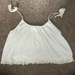 White billabong tassel tank top
